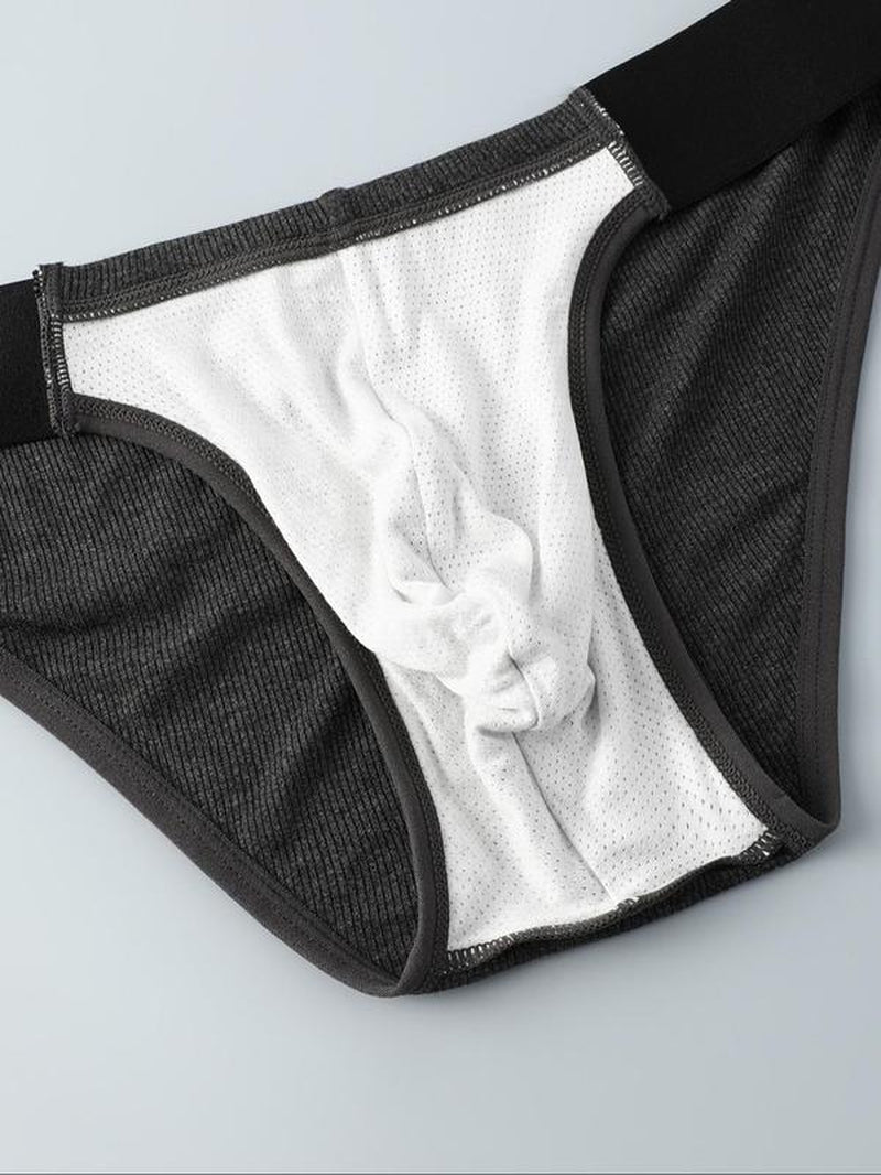 Men'S Striped Tape Boxer Brief, Casual Comfy Breathable Underwear for Daily Wear, Men'S Underwear for All Seasons, Men'S Briefs, Masculine Undergarments