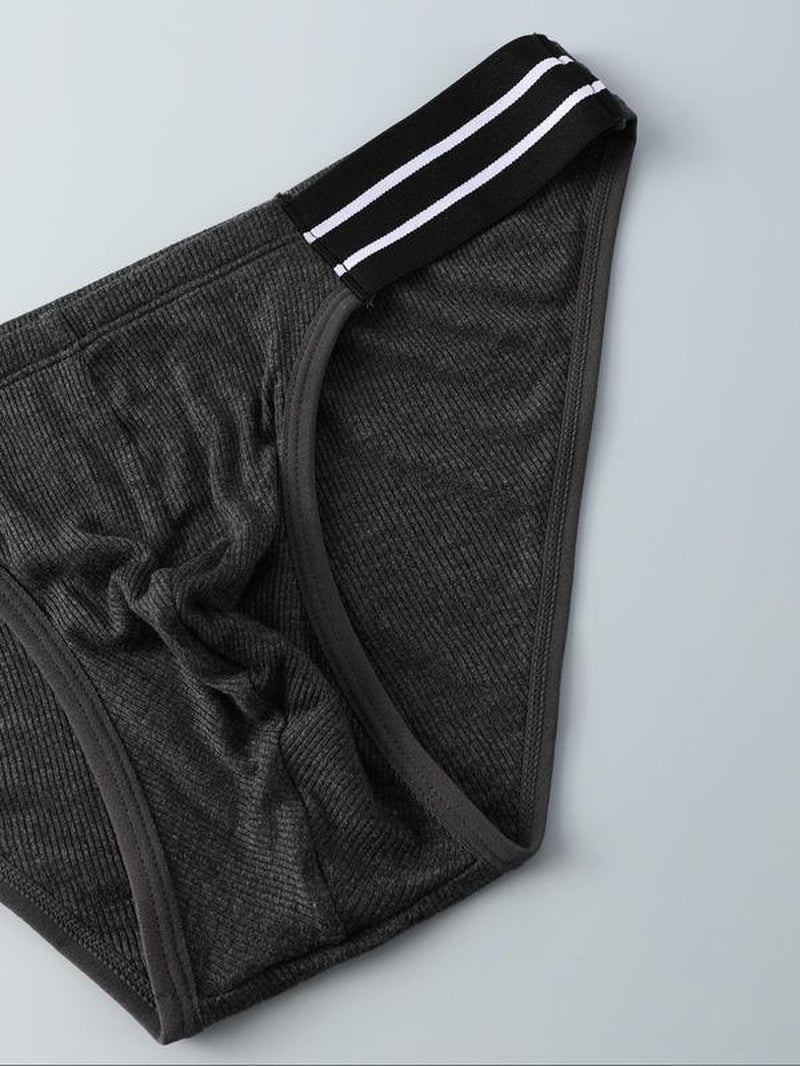 Men'S Striped Tape Boxer Brief, Casual Comfy Breathable Underwear for Daily Wear, Men'S Underwear for All Seasons, Men'S Briefs, Masculine Undergarments