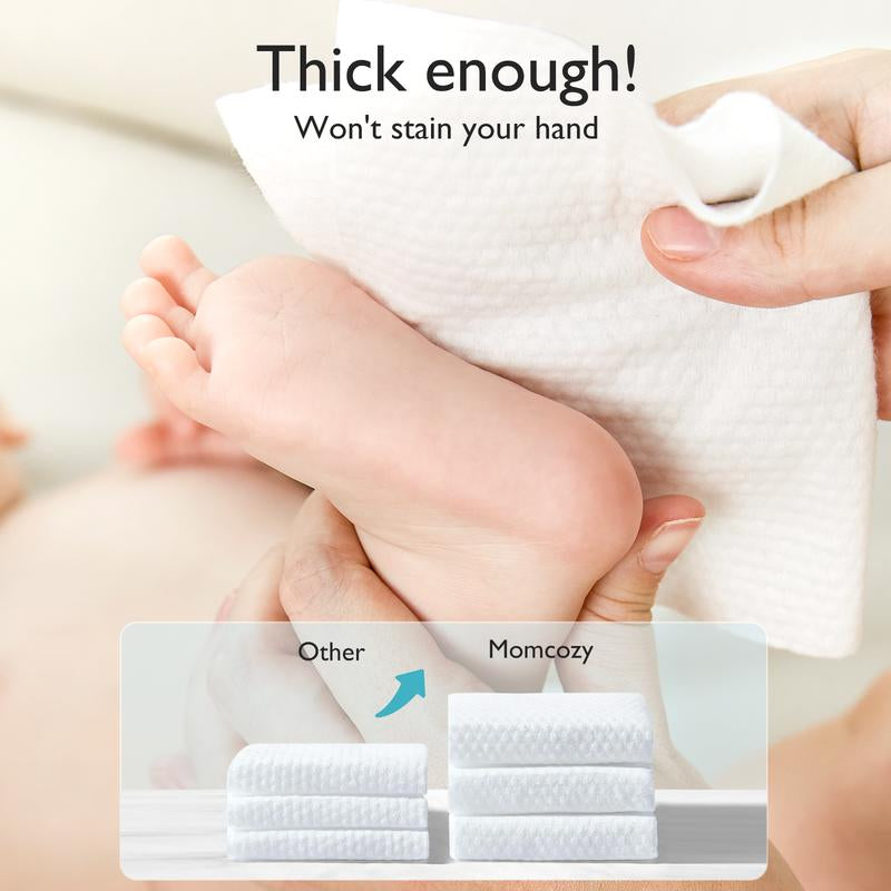 Baby Wipes, Clearance, Momcozy Wipes - Oversized, Cleansing and Moisturizing Children'S Wipes, Baby Products, Products for Girls and Boys, Unscented Baby Wipes, Portable Maternal and Child Gifts, Safe Baby Wipes, Limited Time Clearance