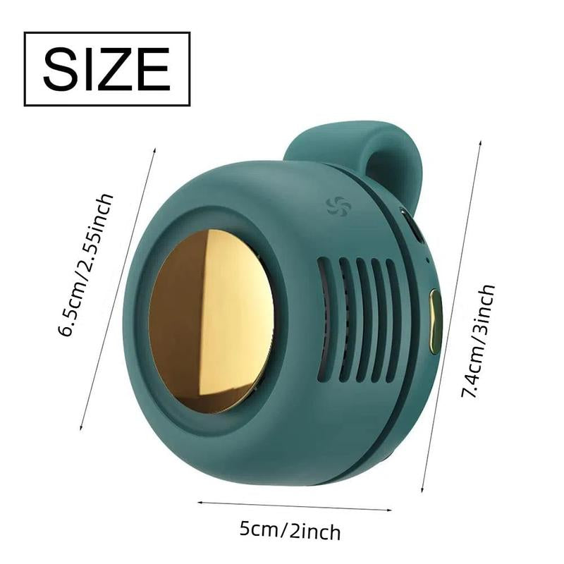 Portable Silent Mini Bladeless Electric Fan, 360° Rotatable Small Personal Fan with Clip, Rechargeable Rotating Fan Handheld Fan for Outdoor & Travel & Office, Handheld Turbo Fan, Neck Fan