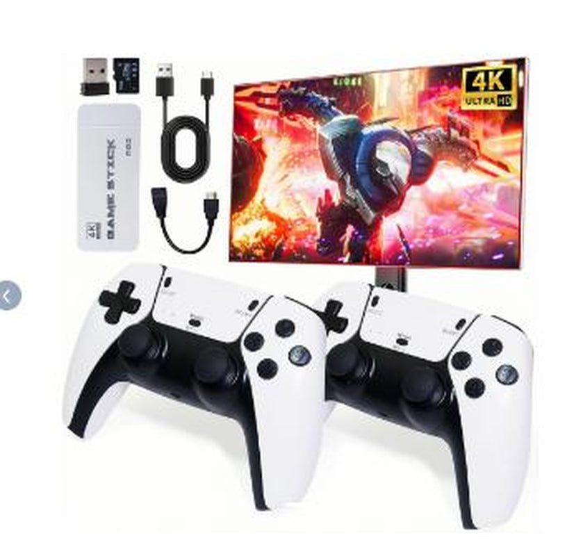 2025 Upgrade Retro Game Console Stick Pro,20000+ Games,Plug and Retro Play Video Games for Tv,4K Hdmi Output Game Stick,Retro Game Stick(Whtie64Gb) Super Nes Digital Wireless Controller