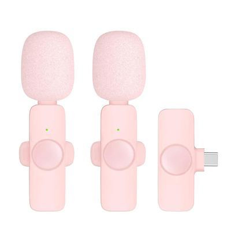 2 Pcs Wireless Lavalier Microphones for Iphone, Android, Ipad - Mini Wireless Clip-On Microphones Crystal Clear Sound Quality for Recording, Live Streaming,Vlog Audio Lightning Usb Port Smartphone Lapel Microphone