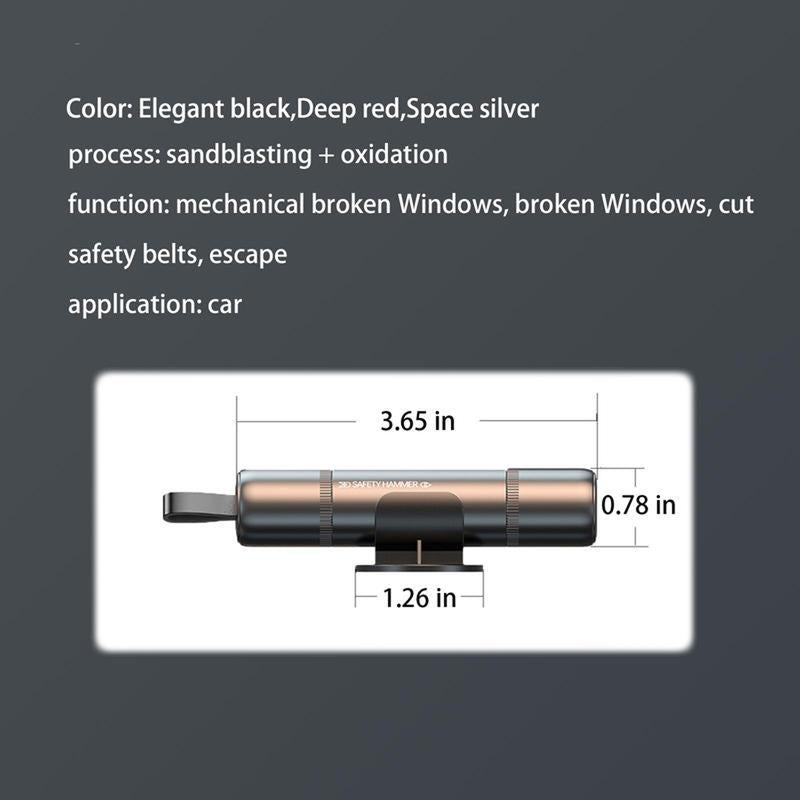 2 in 1 Car Safety Hammer,Glass Breaker under Water,Safe Hammer,Car Hammer Seatbelt Cutter,Window Breaker Emergency Escape Tool,Small and Easy to Use Car Safety Tool.