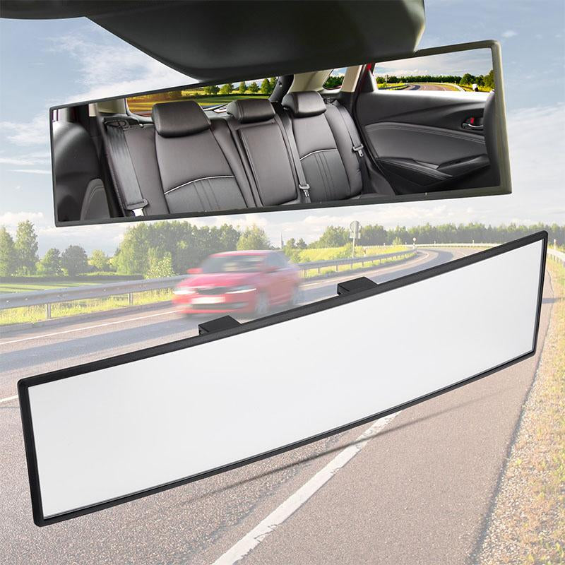JOYTUTUS Universal 11.81 Inch Panoramic Convex Real View Mirror, Interior Clip-On Wide Angle to Reduce Blind Spot Effectively for Car SUV Trucks Clear Visibility Safety Install Rearview High Definition