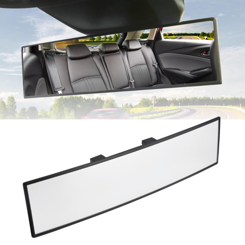 JOYTUTUS Universal 11.81 Inch Panoramic Convex Real View Mirror, Interior Clip-On Wide Angle to Reduce Blind Spot Effectively for Car SUV Trucks Clear Visibility Safety Install Rearview High Definition